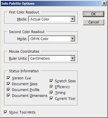 Histogram, Info, Layer Comps