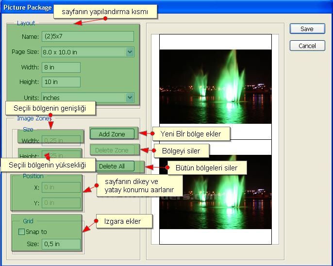 Automate Menüsünden Picture Package