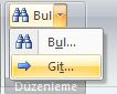 Git Menüsü,durum Çubuğunu Özelleştir Menüsü, Git Kısayolu