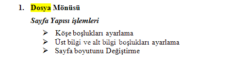 Office 2007 Bul Değiştir Git Menüsü