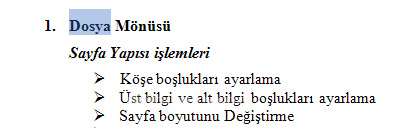 Office 2007 Bul Değiştir Git Menüsü