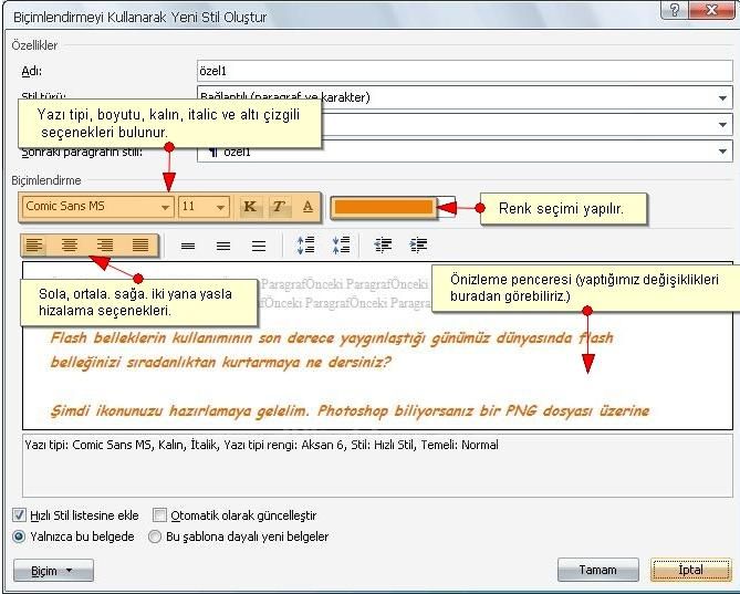 Office 2007 Stil İşlemleri