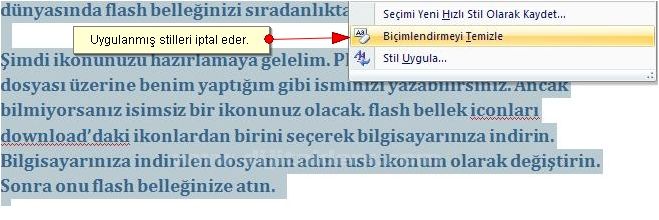 Office 2007 Stil İşlemleri