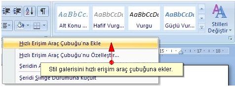 Office 2007 Stil İşlemleri