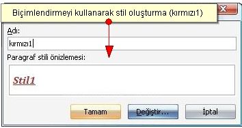 Office 2007 Stil İşlemleri