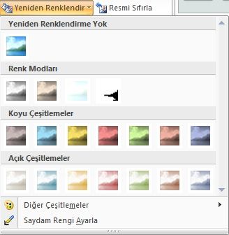 Office 2007 Resim Araçları