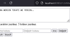 JavaScript Mini Editör Yapımı