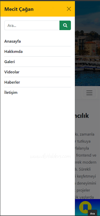 Bootstrap 4 Navbar Menü Örnekleri