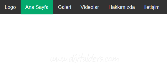 CSS ile Menü Yapımı