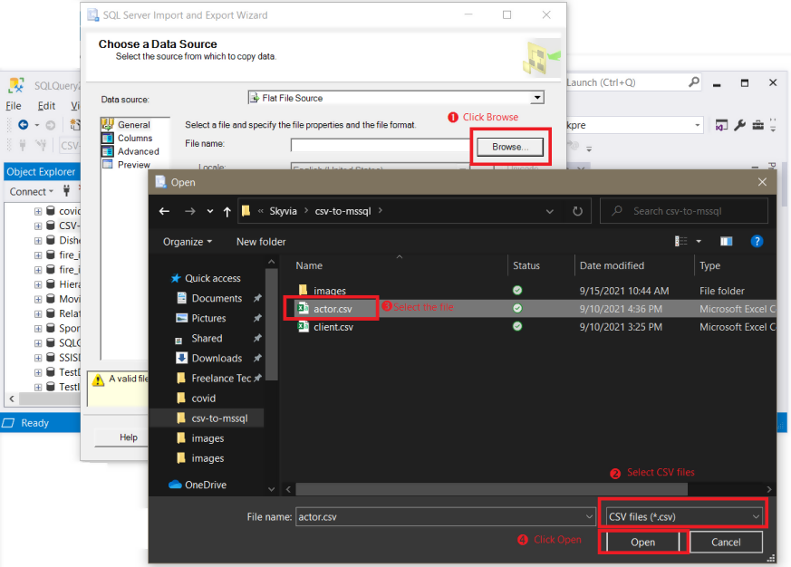 CSV Dosyasını SQL Server'a Aktarmanın 2 Kolay Yolu